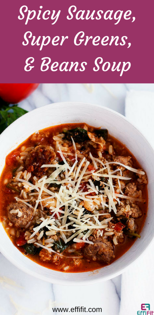 Spicy sausage and bean soup - healthy