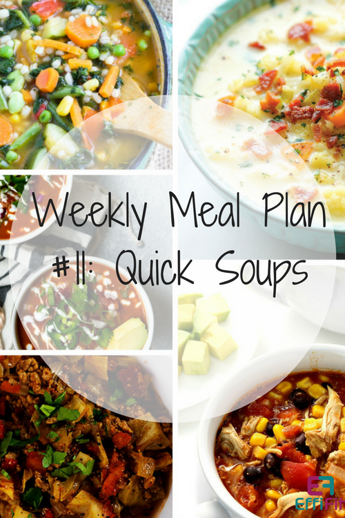 Weekly Meal Plan #11: Soups for those cold days