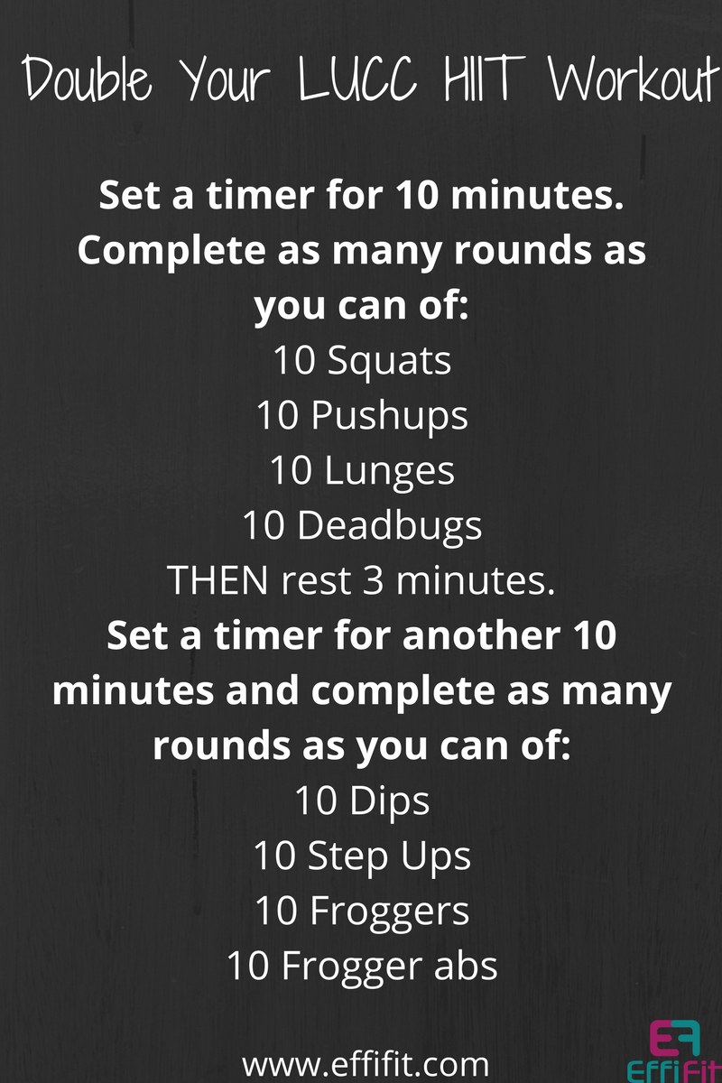 Double Your LUCC HIIT Workout