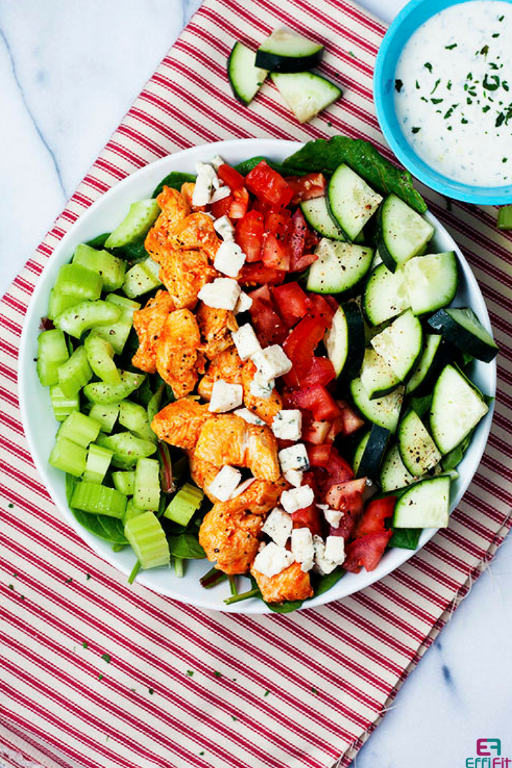 Quick and Healthy Buffalo Chicken Salad
