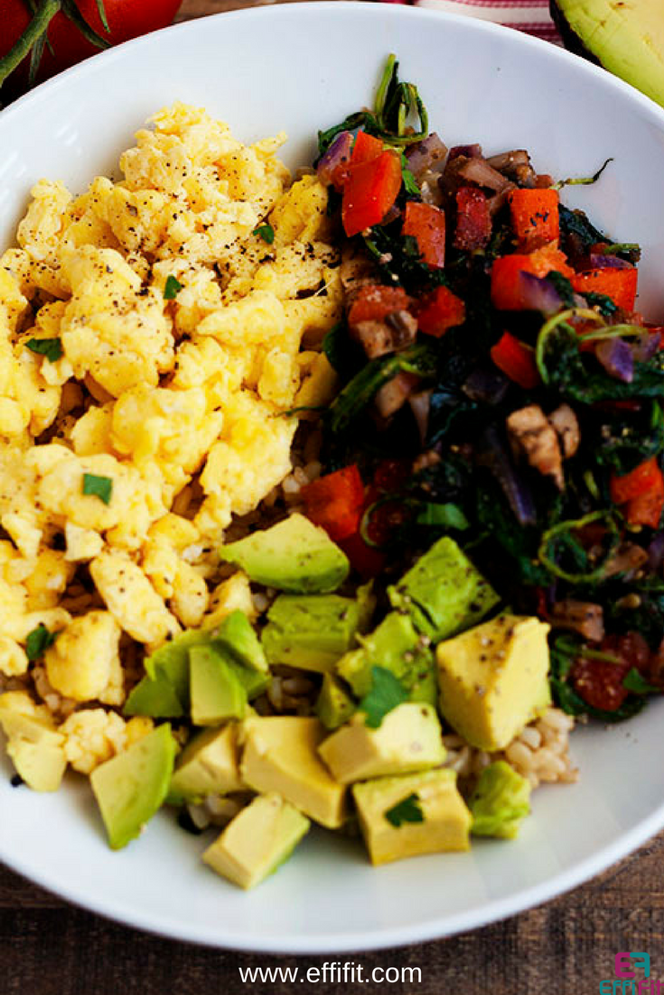 Avocado and Egg 20 minute Breakfast Bowl 