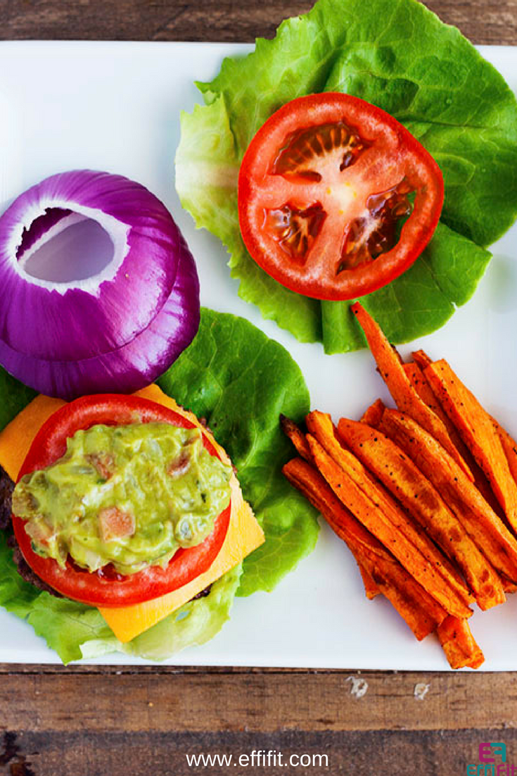 Healthy Skillet Bunless Guacamole Burger