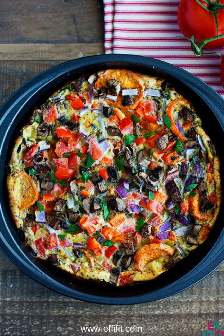 Sweet Potato Egg and Vegetable Quiche