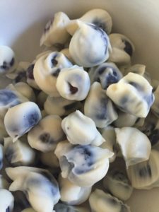 Frozen Yogurt Covered Blueberries