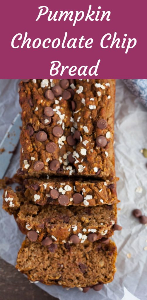 Pumpkin Chocolate Chip Bread with protein pancake mix